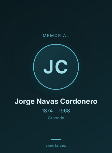 Memorial portrait of Jorge Navas Cordonero