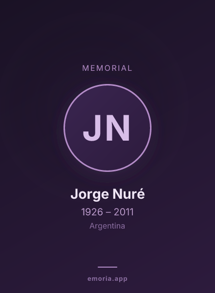 Memorial portrait of Jorge Nuré