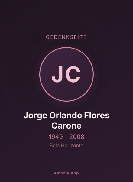 Gedenkportrait von Jorge Orlando Flores Carone