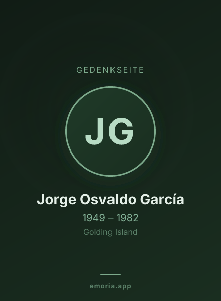 Gedenkportrait von Jorge Osvaldo García