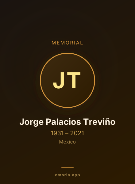Memorial portrait of Jorge Palacios Treviño
