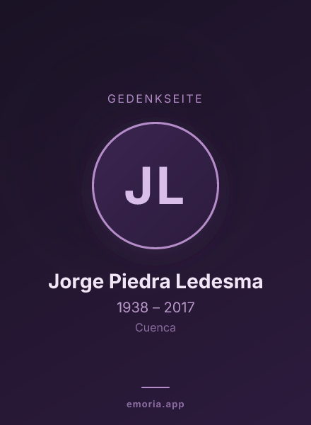 Gedenkportrait von Jorge Piedra Ledesma