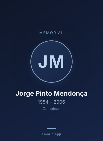 Memorial portrait of Jorge Pinto Mendonça