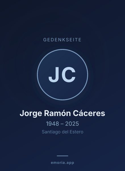 Gedenkportrait von Jorge Ramón Cáceres