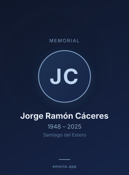 Memorial portrait of Jorge Ramón Cáceres