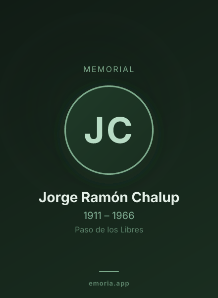 Memorial portrait of Jorge Ramón Chalup