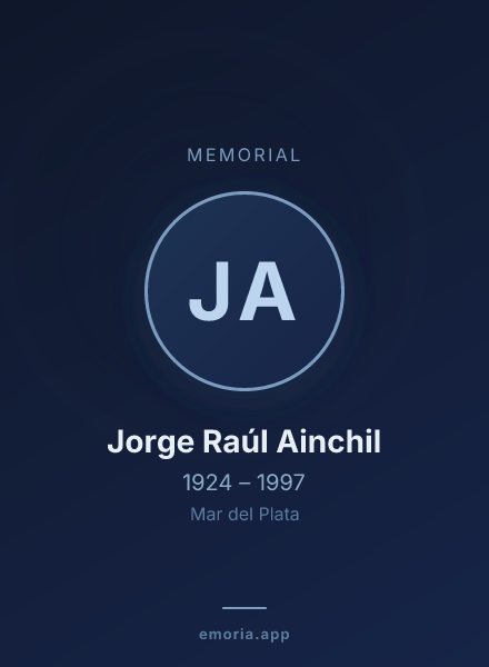Memorial portrait of Jorge Raúl Ainchil