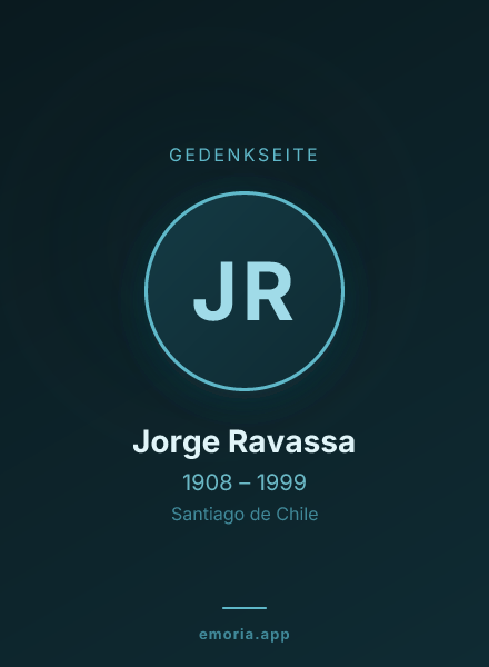 Gedenkportrait von Jorge Ravassa