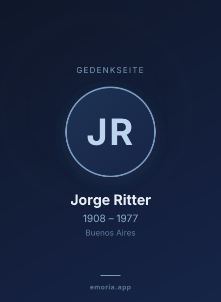 Gedenkportrait von Jorge Ritter