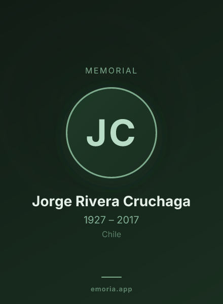 Memorial portrait of Jorge Rivera Cruchaga