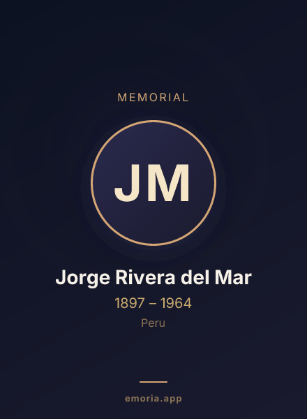 Memorial portrait of Jorge Rivera del Mar
