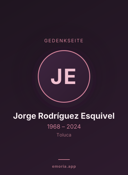 Gedenkportrait von Jorge Rodríguez Esquivel