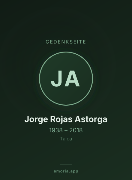 Gedenkportrait von Jorge Rojas Astorga