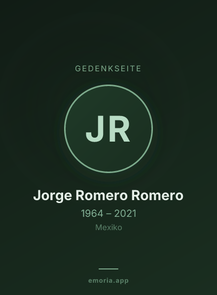 Gedenkportrait von Jorge Romero Romero