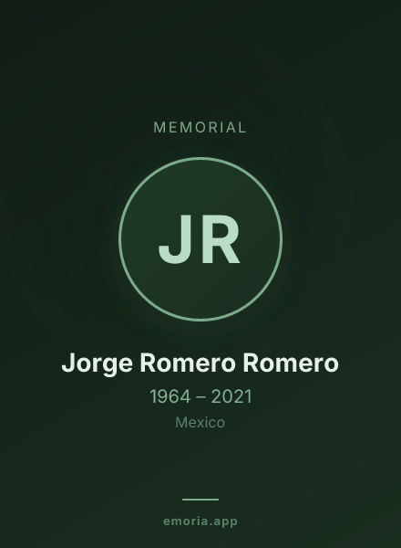 Memorial portrait of Jorge Romero Romero