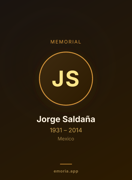 Memorial portrait of Jorge Saldaña