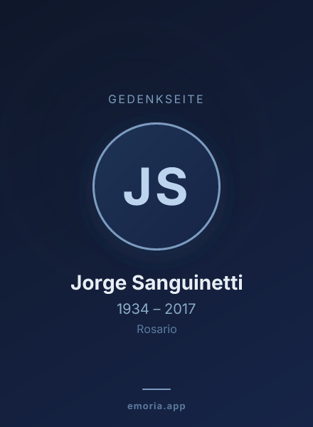 Gedenkportrait von Jorge Sanguinetti