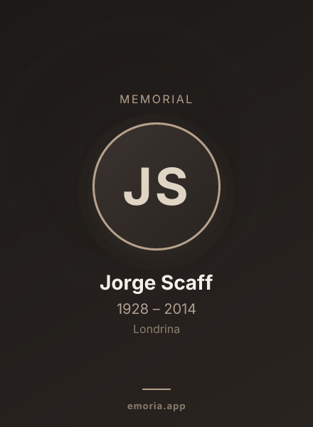 Memorial portrait of Jorge Scaff