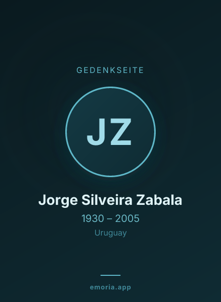 Gedenkportrait von Jorge Silveira Zabala