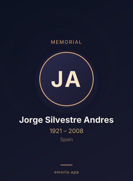 Memorial portrait of Jorge Silvestre Andres