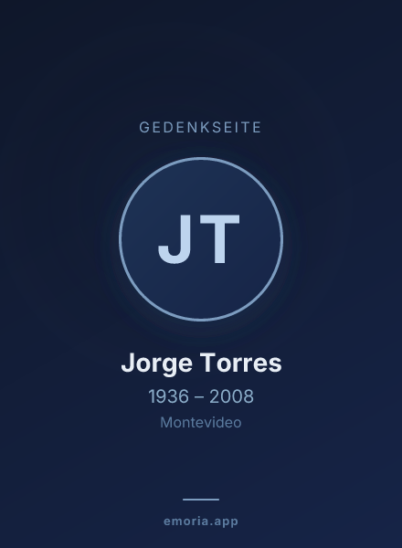 Gedenkportrait von Jorge Torres
