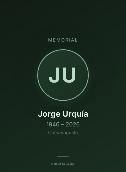 Memorial portrait of Jorge Urquía