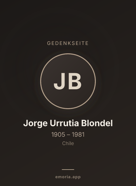 Gedenkportrait von Jorge Urrutia Blondel