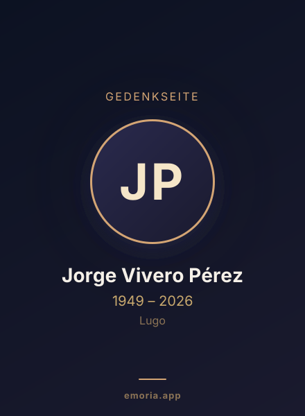 Gedenkportrait von Jorge Vivero Pérez