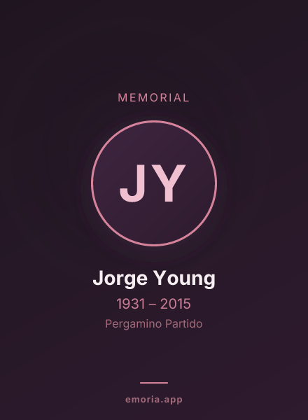 Memorial portrait of Jorge Young