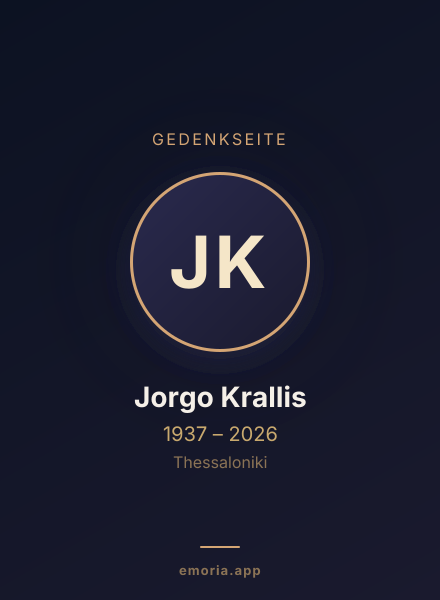 Gedenkportrait von Jorgo Krallis