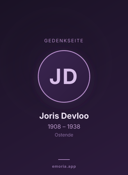 Gedenkportrait von Joris Devloo