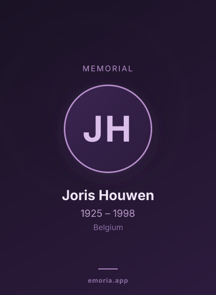 Memorial portrait of Joris Houwen