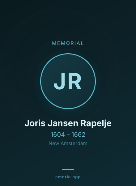 Memorial portrait of Joris Jansen Rapelje