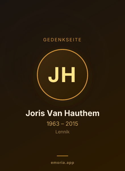 Gedenkportrait von Joris Van Hauthem