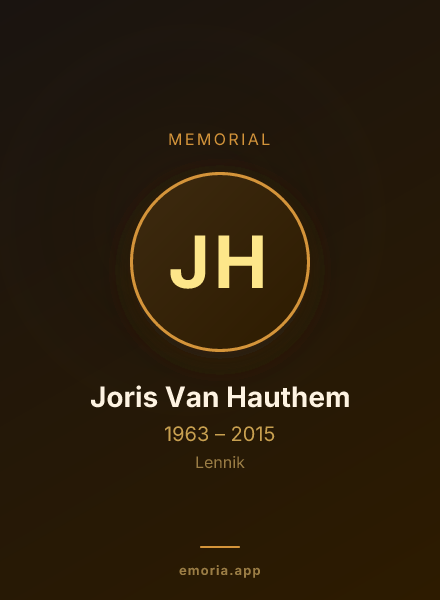Memorial portrait of Joris Van Hauthem