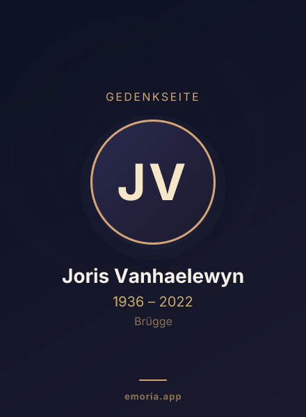 Gedenkportrait von Joris Vanhaelewyn