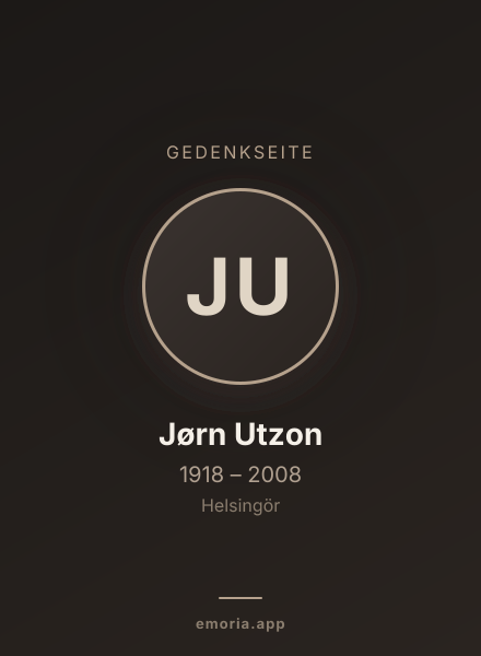 Gedenkportrait von Jørn Utzon