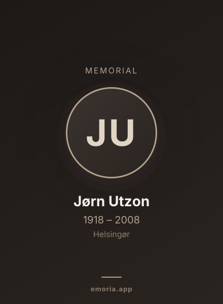Memorial portrait of Jørn Utzon