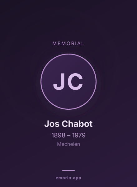 Memorial portrait of Jos Chabot