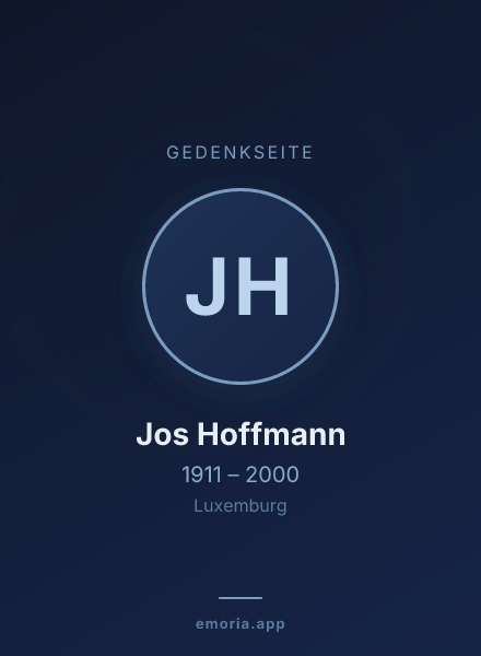 Gedenkportrait von Jos Hoffmann
