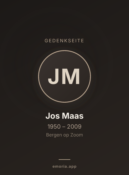 Gedenkportrait von Jos Maas