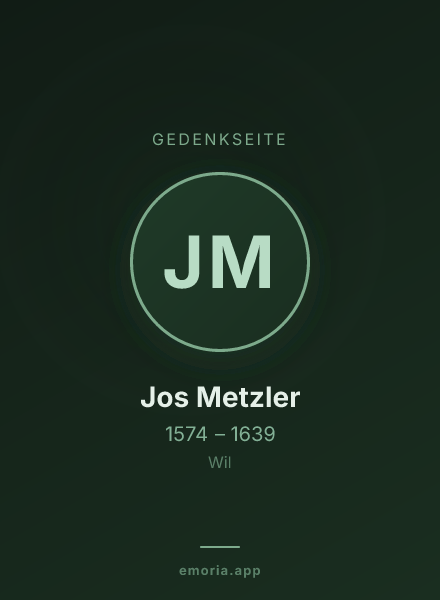 Gedenkportrait von Jos Metzler