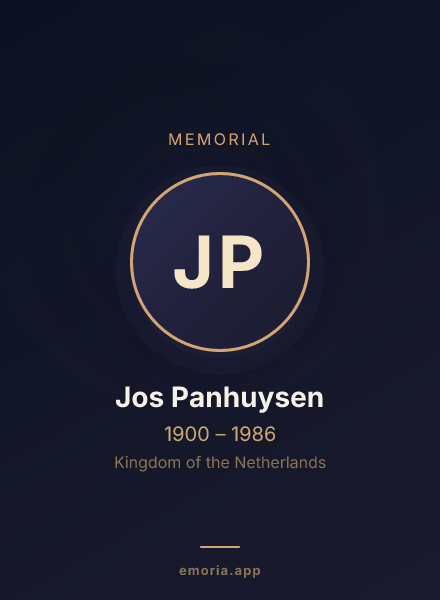 Memorial portrait of Jos Panhuysen