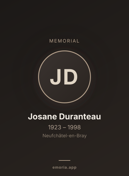 Memorial portrait of Josane Duranteau