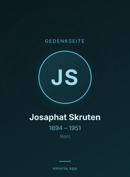 Gedenkportrait von Josaphat Skruten