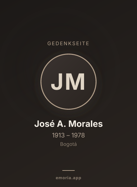 Gedenkportrait von José A. Morales
