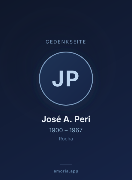 Gedenkportrait von José A. Peri
