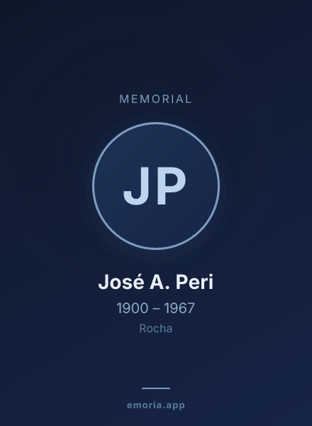 Memorial portrait of José A. Peri