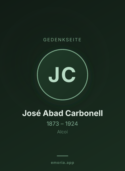 Gedenkportrait von José Abad Carbonell
