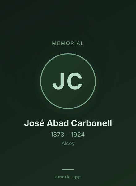 Memorial portrait of José Abad Carbonell
